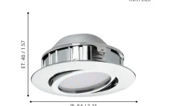 230V Led Spotlights < Eglo Pineda Spotlight LED 3000K 5,5W Krom