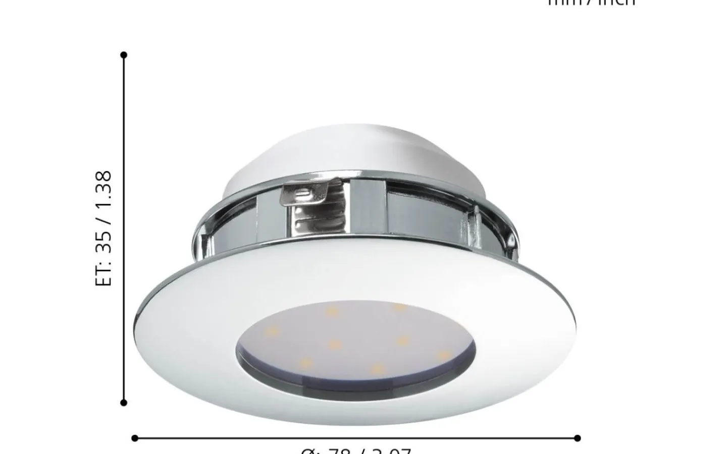 230V Led Spotlights-Eglo Pineda Spotlight LED 3000K 4,9W Krom IP44