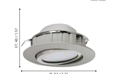 230V Led Spotlights-Eglo Pineda Spotlight LED 3000K 5,5W Nickel