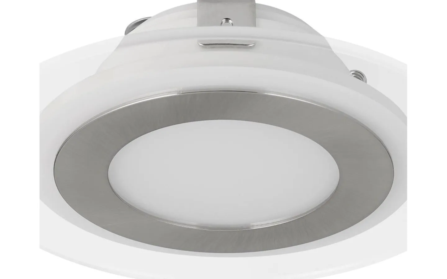 230V Led Spotlights-Eglo Pineda Spotlight LED 3000K 11W Nickel/Vit