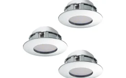 230V Led Spotlights < Eglo Pineda Spotlight 3-Pack LED 3000K 3x4,9W Krom IP44