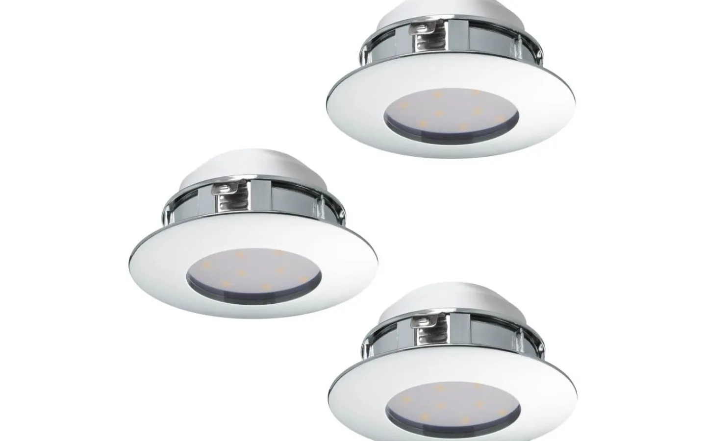 230V Led Spotlights < Eglo Pineda Spotlight 3-Pack LED 3000K 3x4,9W Krom IP44