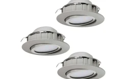 230V Led Spotlights < Eglo Pineda Spotlight 3-Pack LED 3000K 3x5,5W Nickel