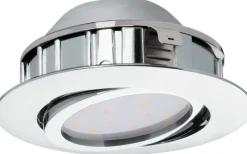 230V Led Spotlights-Eglo Pineda Spotlight 3-Pack LED 3000K 3x4,9W Krom