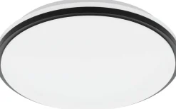 Badrumslampor Tak < Eglo Pinetto Plafond 34cm LED 4000K 15,6W Vit/Svart IP44