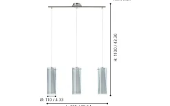Avlånga Taklampor < Eglo Pinto Taklampa 73cm Smoke