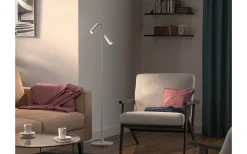 Golvläslampor-Herstal Pipeline Golvlampa 133cm 2L Mattvit
