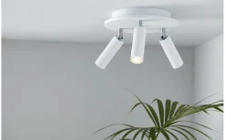 Runda Takspotlights|Takspot Med 3 Lampor-Herstal Pipeline Takspotlight Ø20cm 3L Mattvit