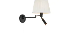 Läslampor < Markslojd Pivot Vägglampa Offwhite/Svart