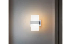 Lampetter-Trio Lighting Platon Vägglampa LED 1-delad borstad aluminium