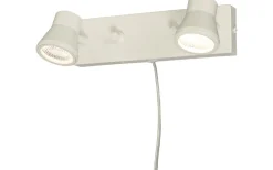 Läslampor < Aneta Pluto Vägglampa Dubbel LED 2x5W 3000K Vit