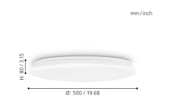Plafonder < Eglo Pogliola Plafond 50cm LED 4000K 32,4W Kristall Vit