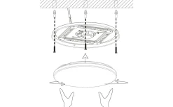 Plafonder < Eglo Pogliola Plafond 50cm LED 4000K 32,4W Vit
