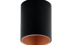 Plafonder < Eglo Polasso Takspotlight Ø10cm LED 3000K 3,3W Svart/Koppar