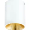 Plafonder < Eglo Polasso Takspotlight Ø10cm LED 3000K 3,3W Vit/Guld