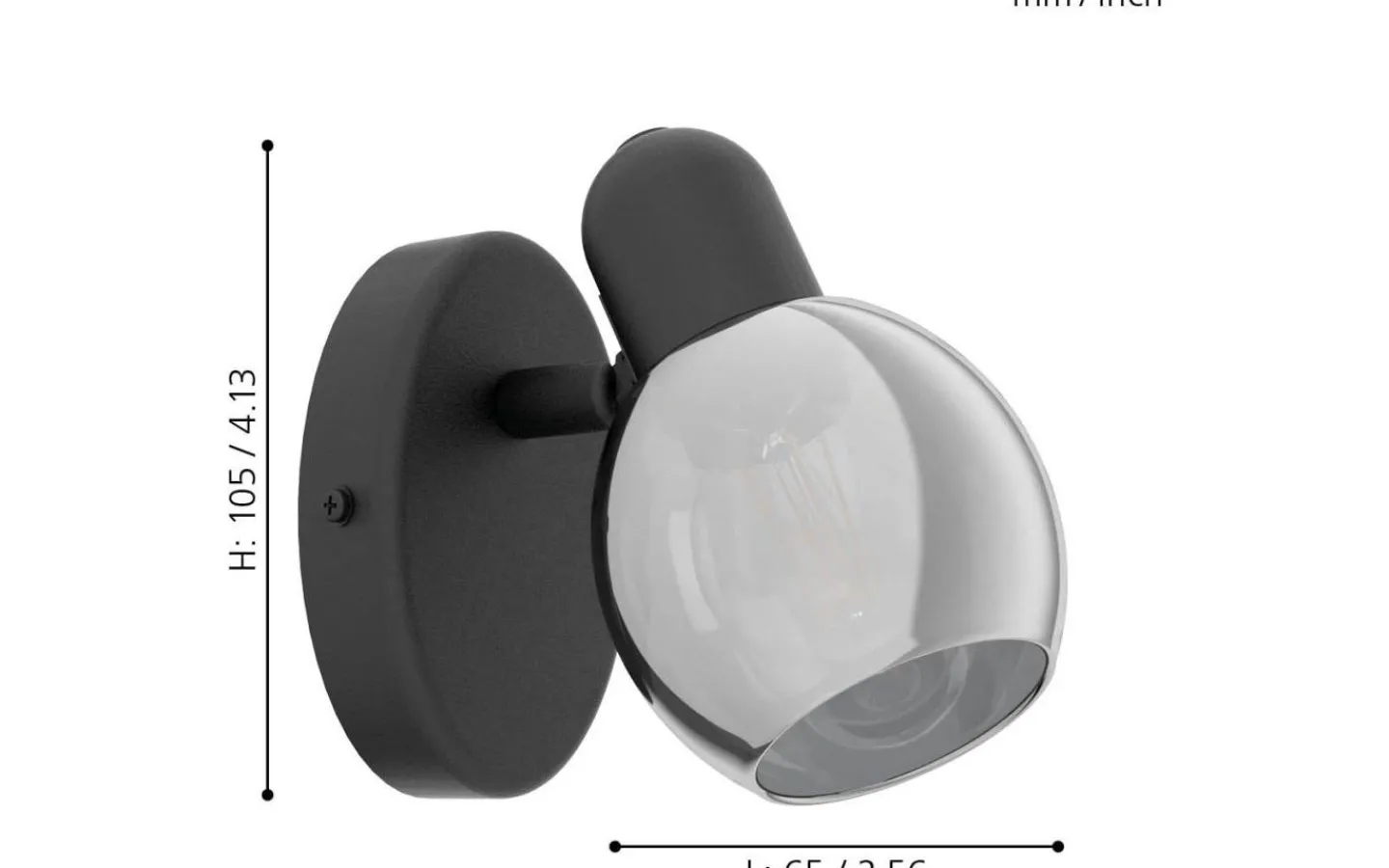 Läslampor < Eglo Pollica Vägglampa Svart