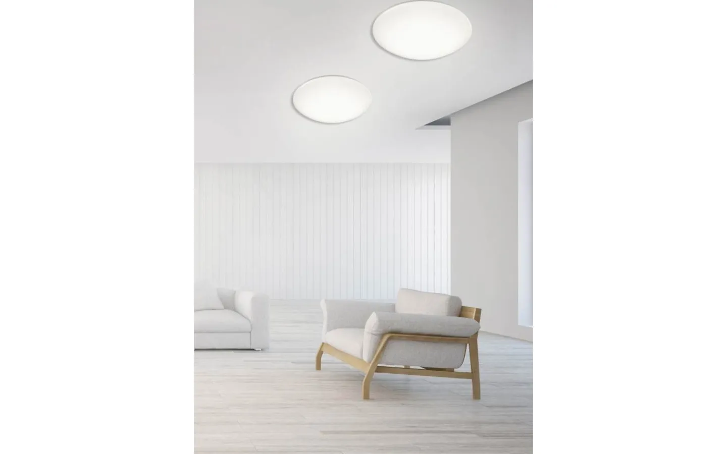 Badrumslampor Tak-Reality Pollux Plafond LED 37cm vit rörelsesensor + skymningssensor IP44