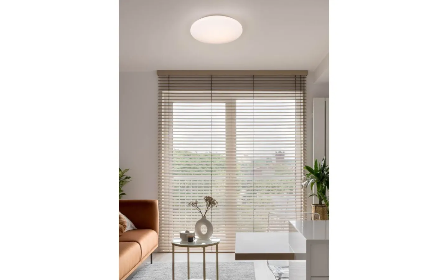 Badrumslampor Tak < Reality Pollux Plafond LED 37cm vit stjärnljus rörelsesensor + skymningssensor IP44