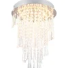 Plafonder-Reality Pomp Plafond LED 30cm krom/transparent
