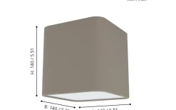 Plafonder-Eglo Posaderra Plafond 14cm Beige