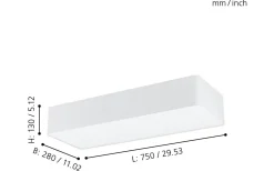 Plafonder < Eglo Posaderra Plafond 75cm Vit
