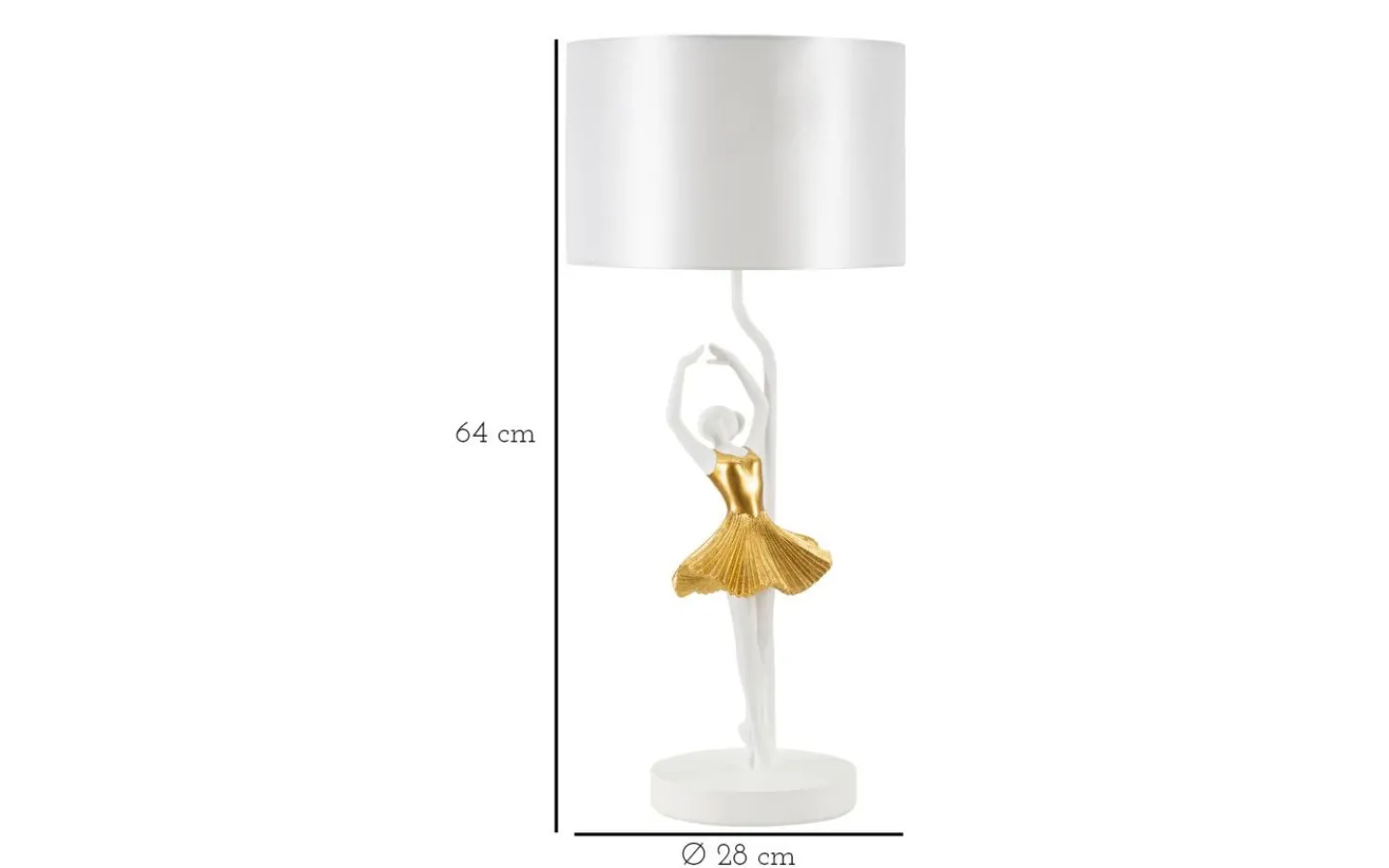 Bordslampor-Mauro Ferretti Power Bordslampa Dancer 64cm Vit