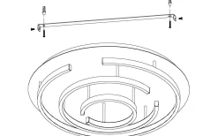Plafonder < Eglo Pozondon Plafond 52cm LED 3000K 22,5W Guld