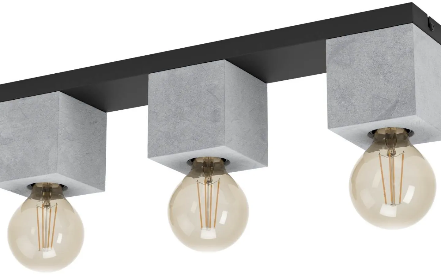 Plafonder < Eglo Prestwick Plafond 49cm Svart/Grå