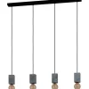 Avlånga Taklampor-Eglo Prestwick 3 Taklampa 93cm Grå