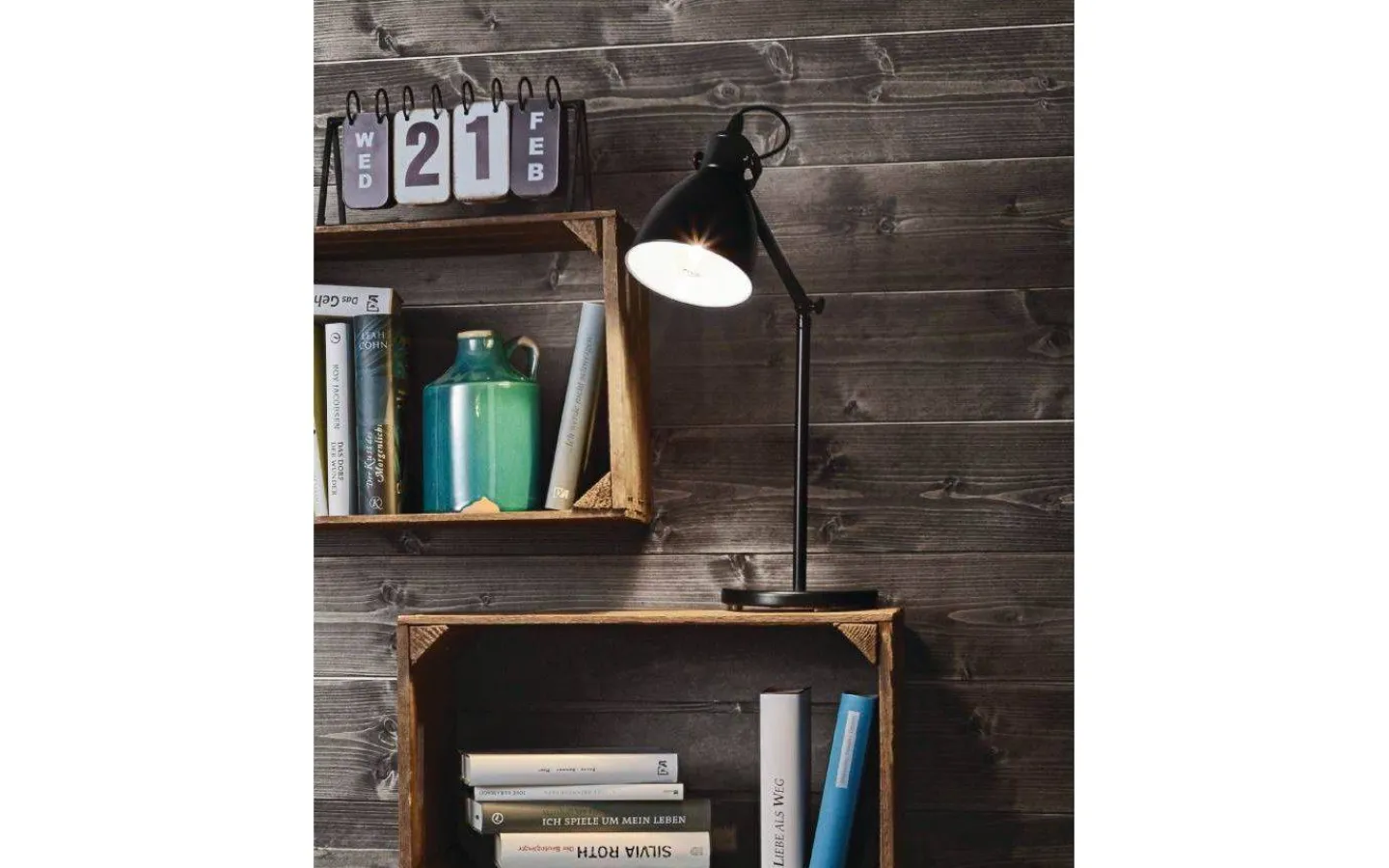 Skrivbordslampor-Eglo Priddy Skrivbordslampa 43cm Svart