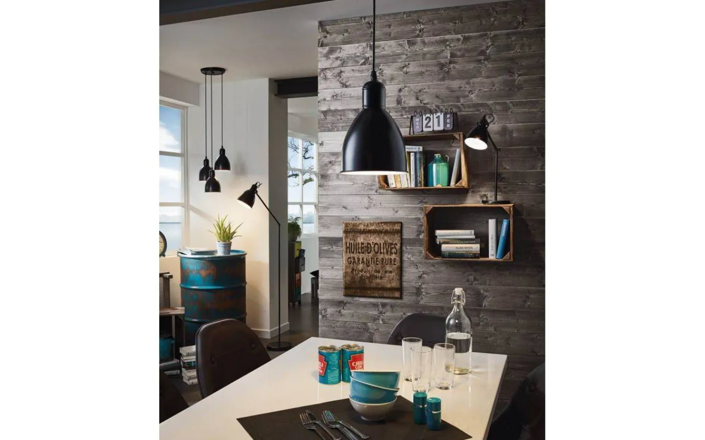 Skrivbordslampor-Eglo Priddy Skrivbordslampa 43cm Svart