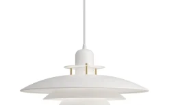 Kök & Matplats-Belid Primus Taklampa Ø43cm Mattvit/Mässing