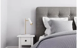 Sovrum|Skrivbordslampor < By Rydens Puls 1L Bordslampa 49cm Vit/Guld