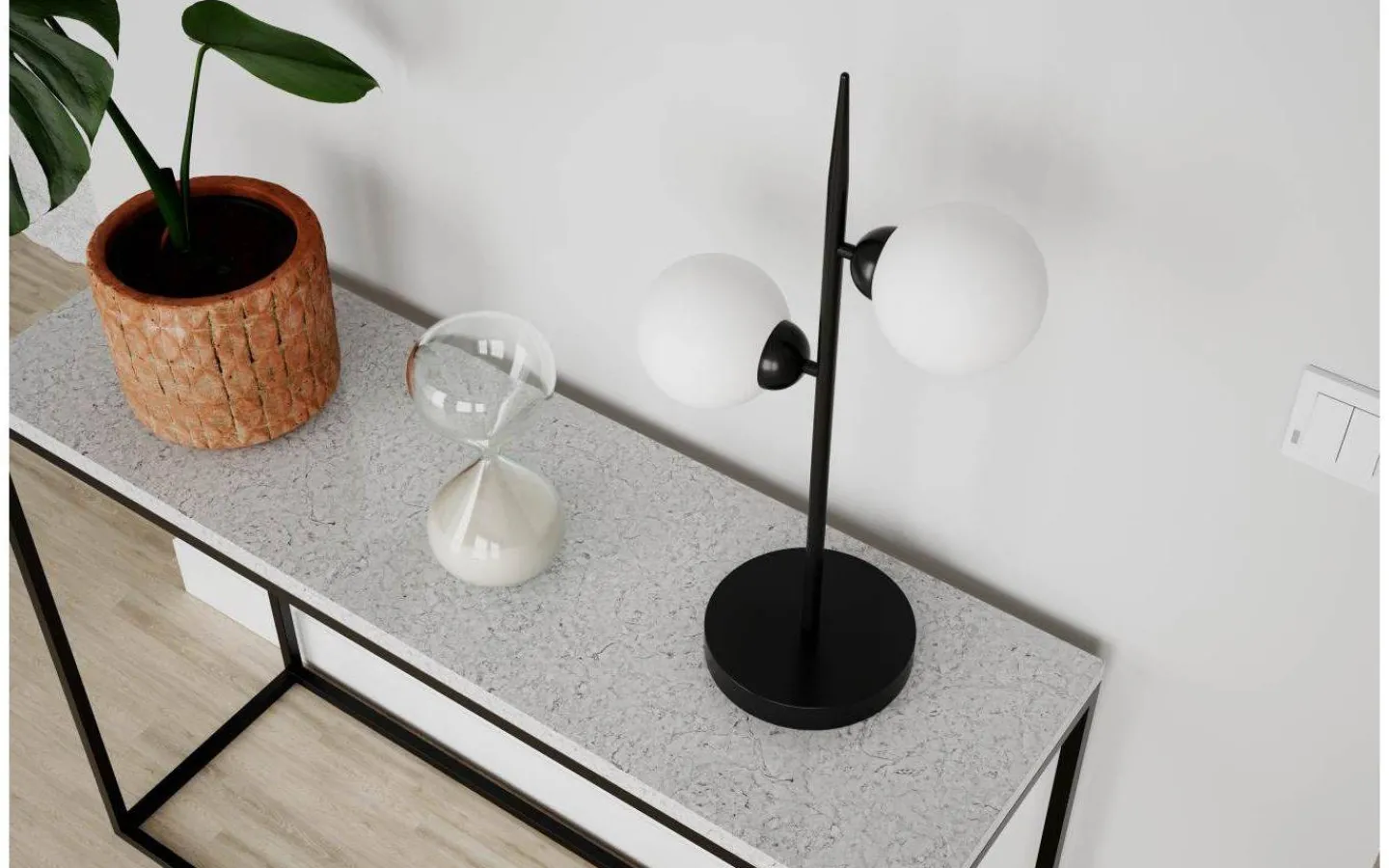 Bordslampor < By Rydens Punto Bordslampa 55cm Svart/Opal