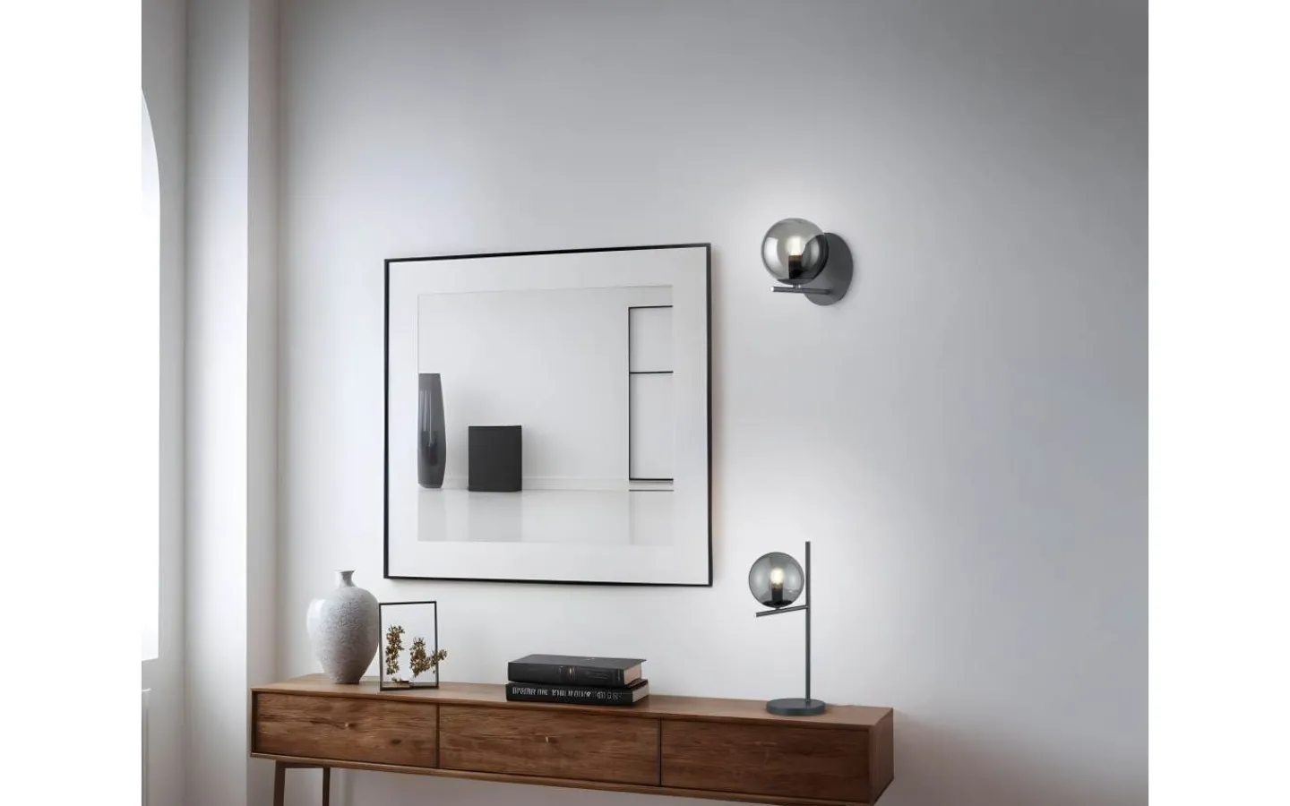 Bordslampor-Trio Lighting Pure Bordslampa E14 antracit