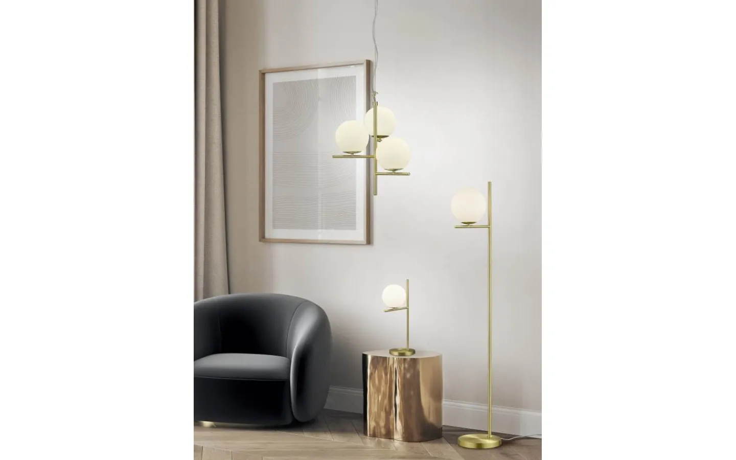 Bordslampor < Trio Lighting Pure Bordslampa E14 matt mässing