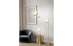 Golvlampor < Trio Lighting Pure Golvlampa E14 matt mässing