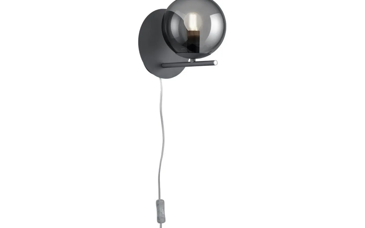 Lampetter-Trio Lighting Pure Vägglampa E14 antracit