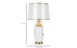 Bordslampor-Mauro Ferretti Quick Bordslampa 70cm Vit/Guld