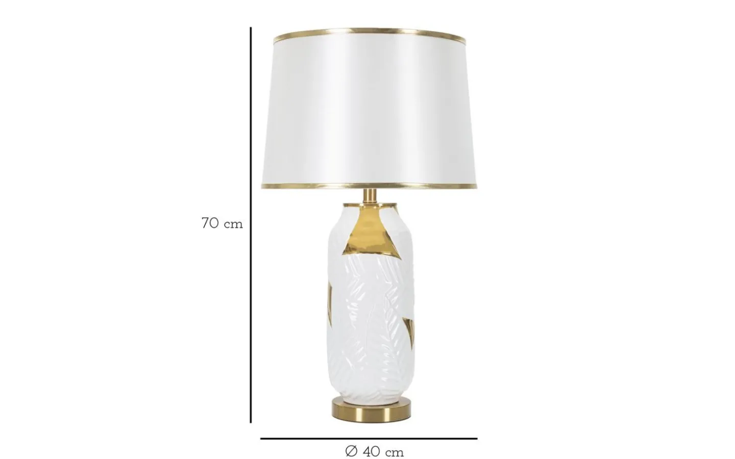Bordslampor-Mauro Ferretti Quick Bordslampa 70cm Vit/Guld