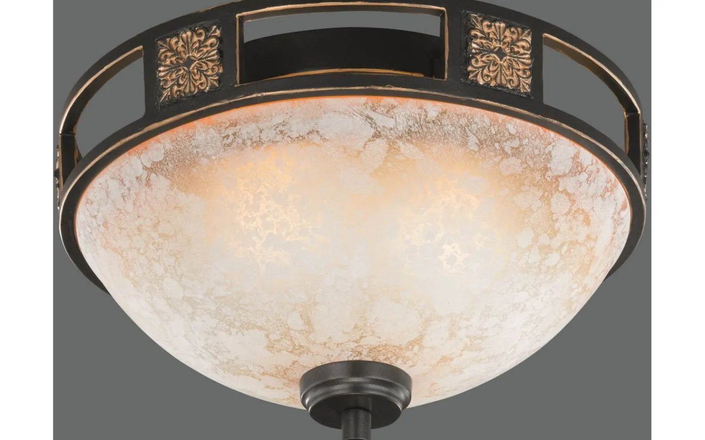 Plafonder-Trio Lighting Quinta Plafond 2xE27 rustik