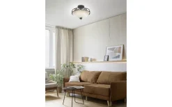 Plafonder-Trio Lighting Quinta Plafond 3xE27 rustik