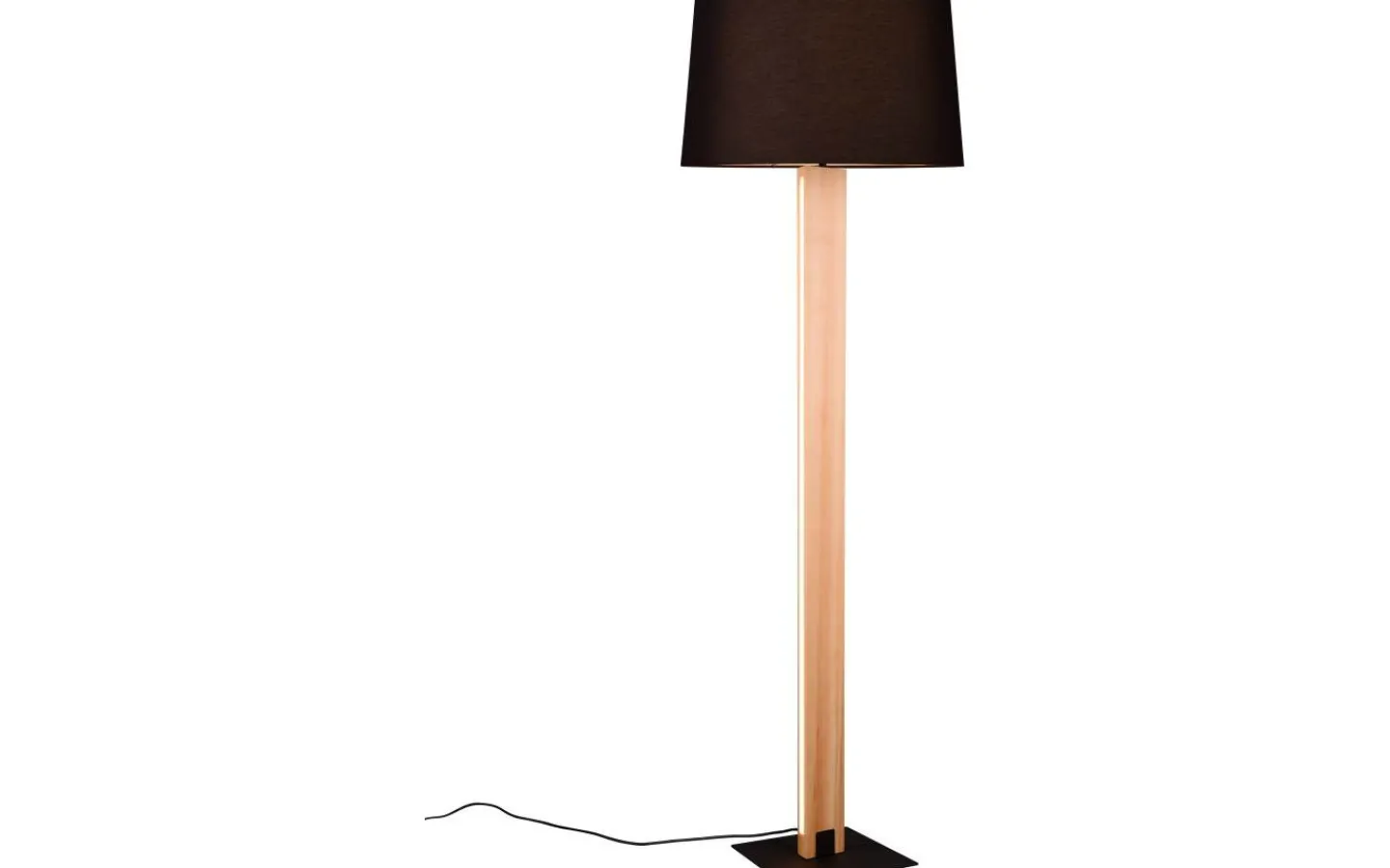 Golvlampor-Trio Lighting Rahul Golvlampa LED + E27 trä/svart
