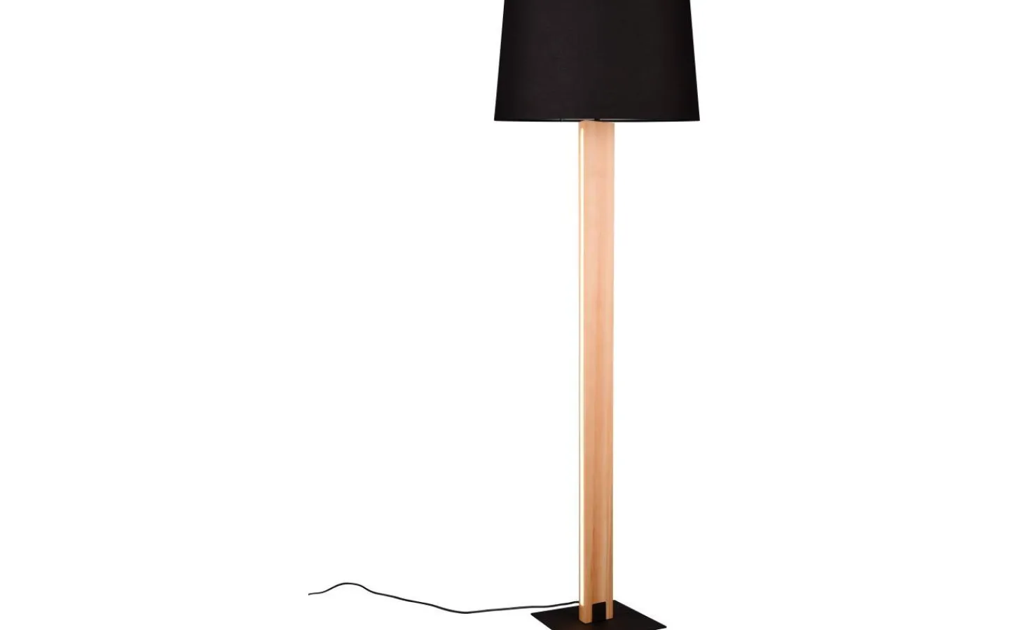 Golvlampor-Trio Lighting Rahul Golvlampa LED + E27 trä/svart