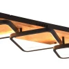 Plafonder < Trio Lighting Rama Plafond LED 3-delad mattsvart/trä