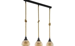 Avlånga Taklampor < Eglo Rampside Taklampa 90cm 3L Svart/Amber
