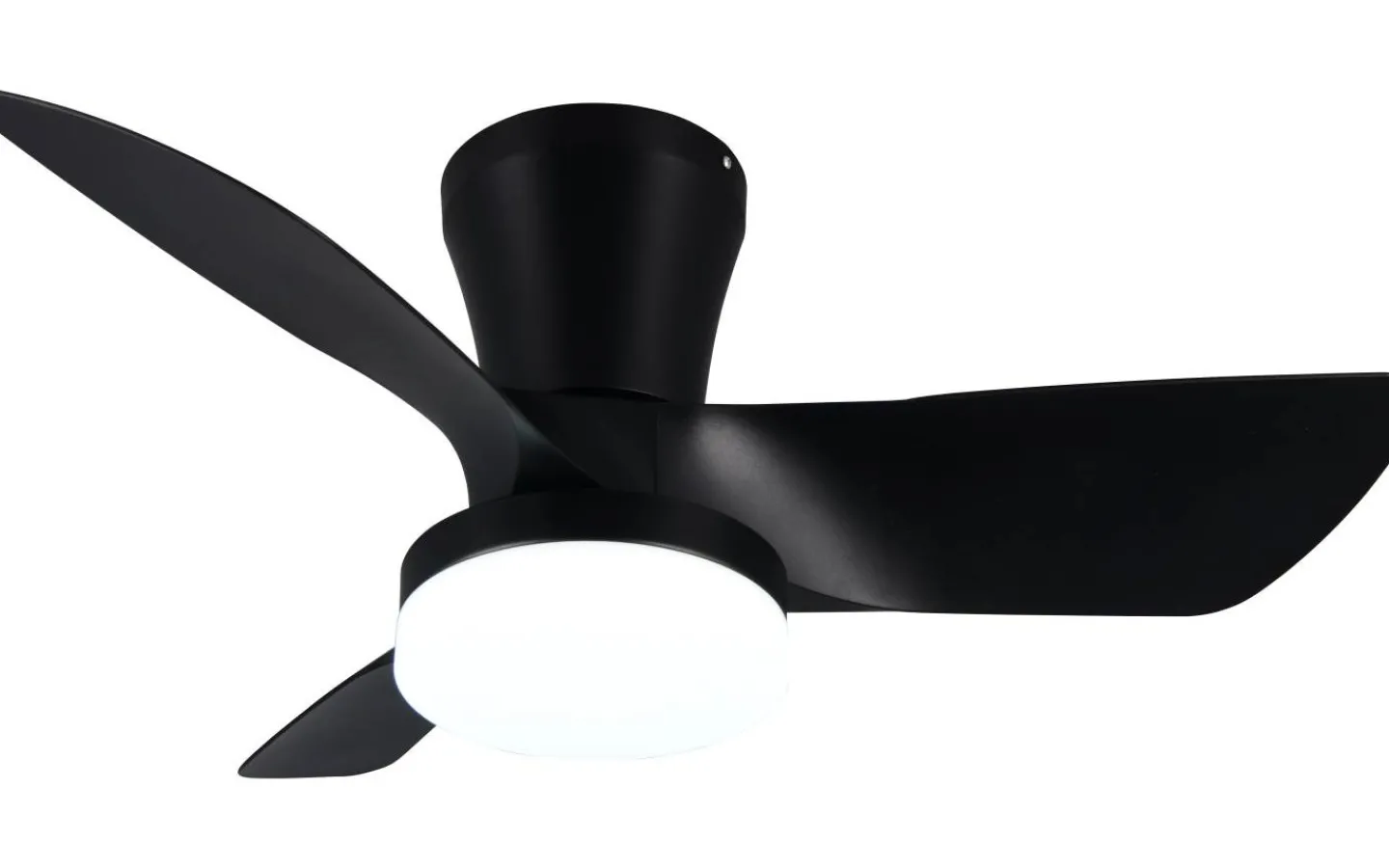 Takfläktar < Reality Randers Takfläkt 76cm LED mattsvart