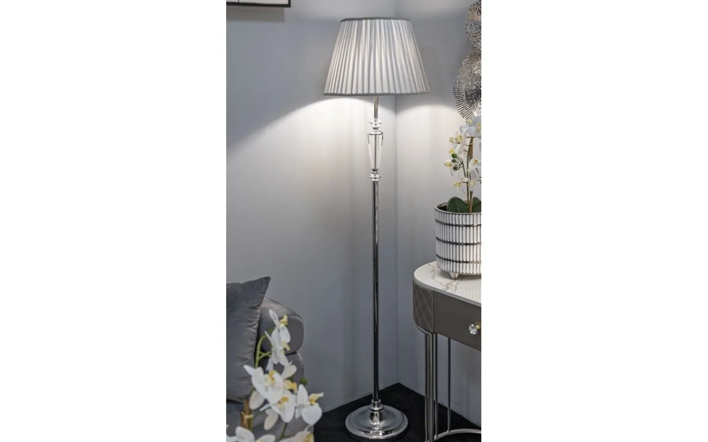 Golvlampor-Mauro Ferretti Rapido Golvlampa 164cm Silver