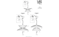 Vardagsrum|Kök & Matplats < Globen Lighting Ray Taklampa 70cm E27 Vit