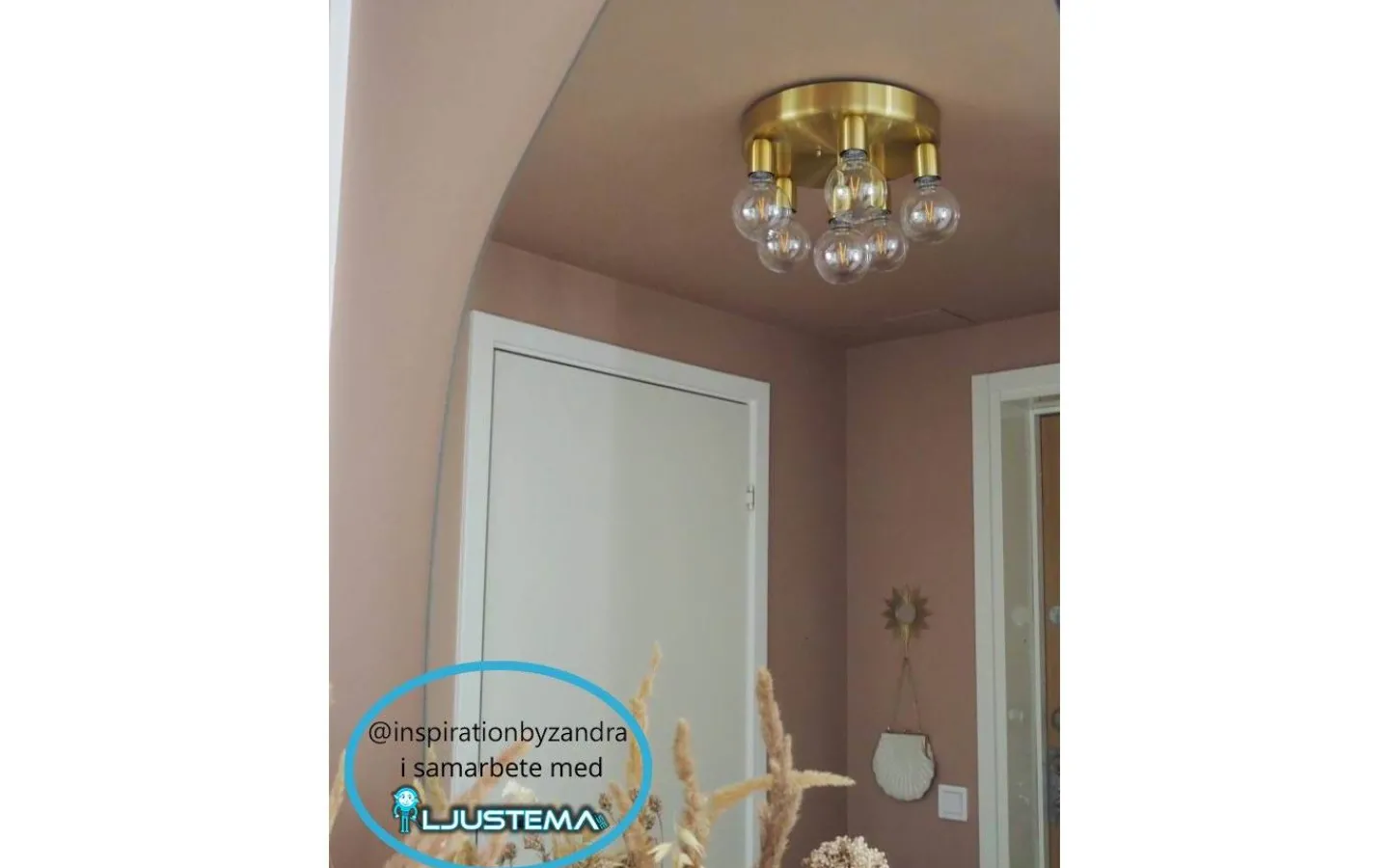 Badrum|Hall & Trappa < Belid Regal Plafond 32cm 6L Mässing
